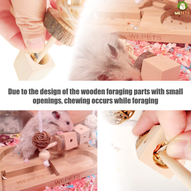 Wepets Hamster Toys, for Hamster, Gerbils, Mice, Rats and Other Small Animals to Chew and Play with, Induce Them to Grind Their Teeth, Reduce Depression. Pattern-D - BeesActive Australia