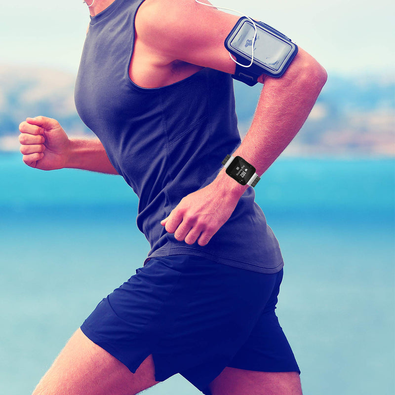 FitTurn Woven Nylon Strap Compatible with Garmin Forerunner 35/ Forerunner 30 Replacement Band with Adjustable Strap Watch Band Fitness Strap Bracelet Wristband for Forerunner 35/30 Watch (Black) Black - BeesActive Australia