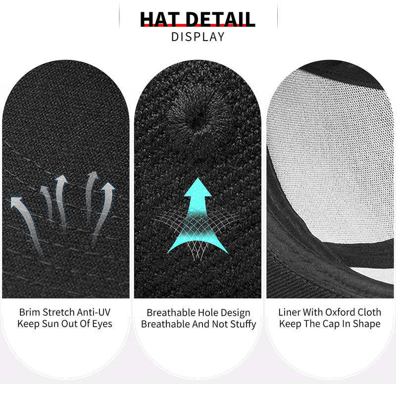 Skull Knife Mustache Unisex Flat Bill Baseball Caps Adjustable Sun Hats Black55 One Size - BeesActive Australia