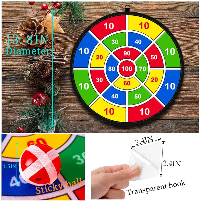 [AUSTRALIA] - Lbsel Kids Game Dart Board - 8 Sticky Balls - Excellent Indoor Game and Party Games - Safe Dart Game Gift for Kids (35cm) 
