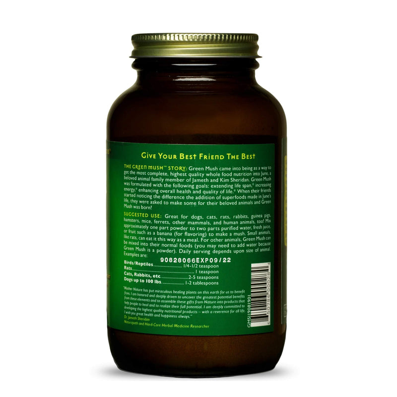 HealthForce SuperFoods Green Mush - 5 oz Powder - Superfood Blend for Animals - Digestion Support - Certified Vegan, Kosher, Gluten Free - BeesActive Australia