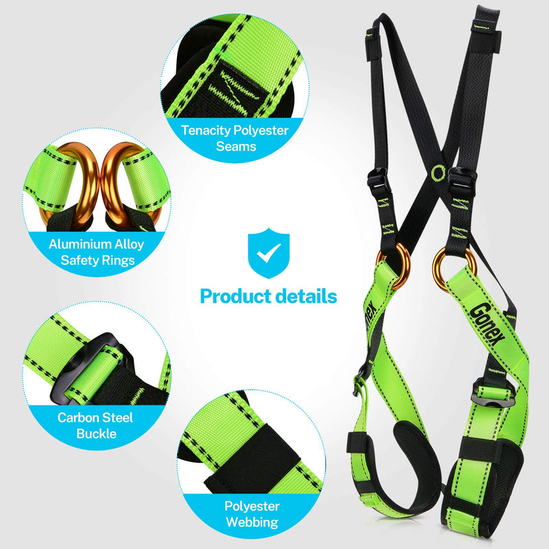 Gonex Kids Full Body Climbing Harness, Child Safety Harness Comfortable Seat Belts for Rock Climbing Extension Training Tree Climbing Mountaineering Rappelling Zipline - BeesActive Australia