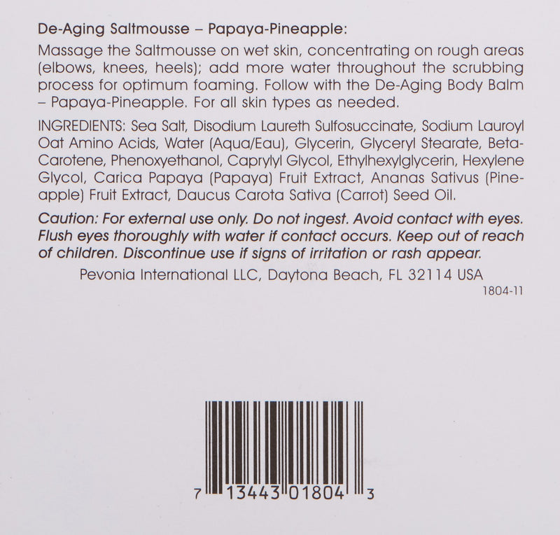 Pevonia De-Aging Saltmousse, Papaya/Pineapple, 6.8 oz - BeesActive Australia