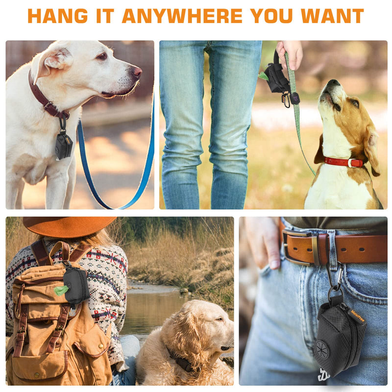 MalsiPree Dog Poop Bag Dispenser with Used Waste Bag Holder Carrier - Improved Elastic Strap & Metal Buckle Greatly fits Any Dog Leash 1 Pack - BeesActive Australia