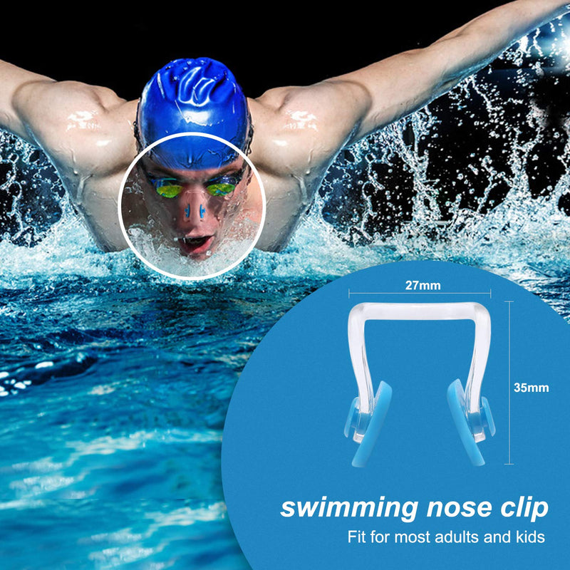Hurdilen Swimming Nose Clip, Swim Nose Clip with Waterproof Silica Gel for Kids (Age 7+) and Adults,14 Packs,Multi-Color - BeesActive Australia