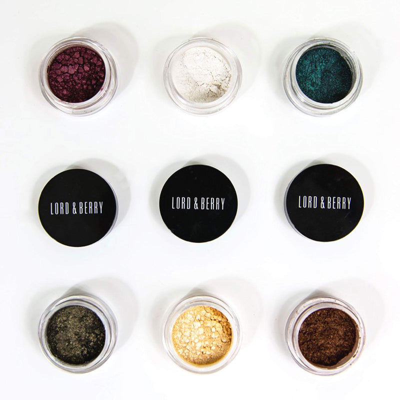 Lord & Berry STARDUST Concentrated Loose Pigment Eyeshadow Powder With Glitter Dark Black Matte - BeesActive Australia