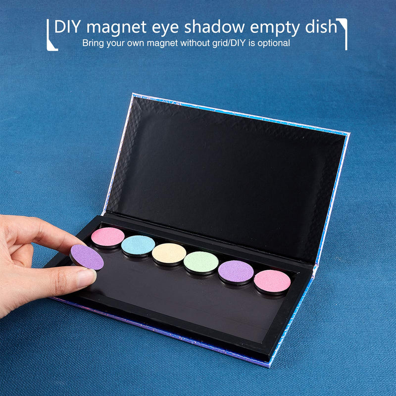 OLYCRAFT Empty Makeup Eyeshadow Palette Set Magnetic Palette with 1 Depotting Spatula 18 Adhesive Metal Stickers & 18 Empty Round Cabochon Settings for Eyeshadow Lipstick Mermaid Purple - BeesActive Australia