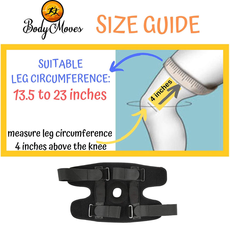 BodyMoves Kid's Hinged Knee Brace Support Plus Hot and Cold Ice Pack (Sporty Black) - BeesActive Australia