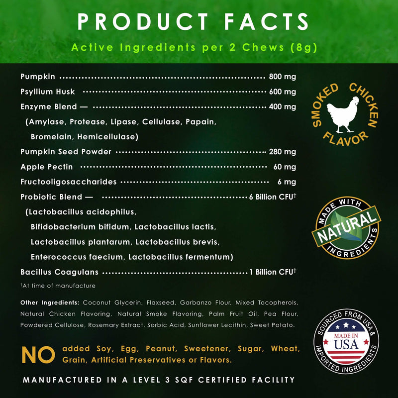 Deluxe Naturals Probiotics for Dogs | All-Natural Dog Probiotic Supplement with Enzymes, Prebiotics, Pumpkin | Promotes Digestive Health, Improves Allergy & Immunity 90 Count (Pack of 1) - BeesActive Australia