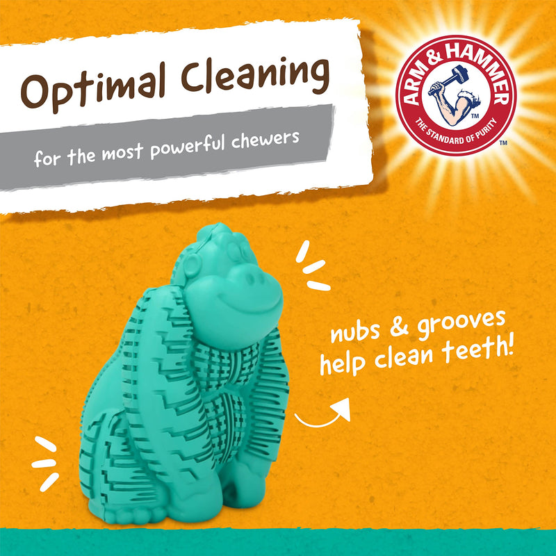 Arm & Hammer for Pets Super Treadz Dental Chew Toy for Dogs, Gator/Gorilla/Blowfish - Best Dental Dog Chew Toy - Durable Dog Dental Chew Toys - for Dogs up to 35 lbs Gorilla Large - 1 Pack - BeesActive Australia