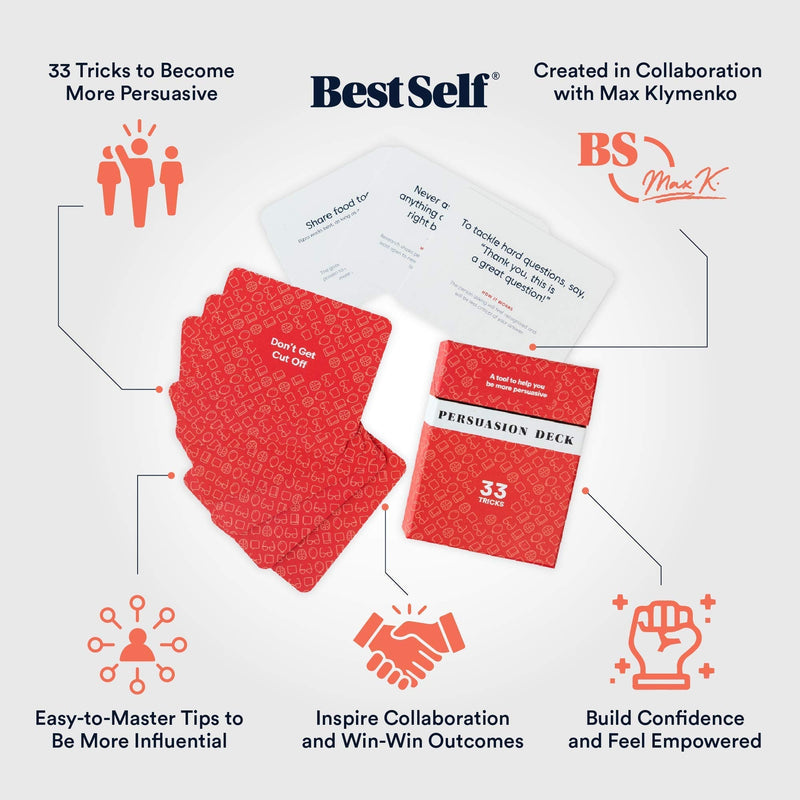 Persuasion Deck by BestSelf ― Powerful Tool to Master Proven Persuasive Tricks and Use Them Confidently to Inspire Change, Co-Creation, and Collaboration ― 33 Persuasion Skill Cards - BeesActive Australia
