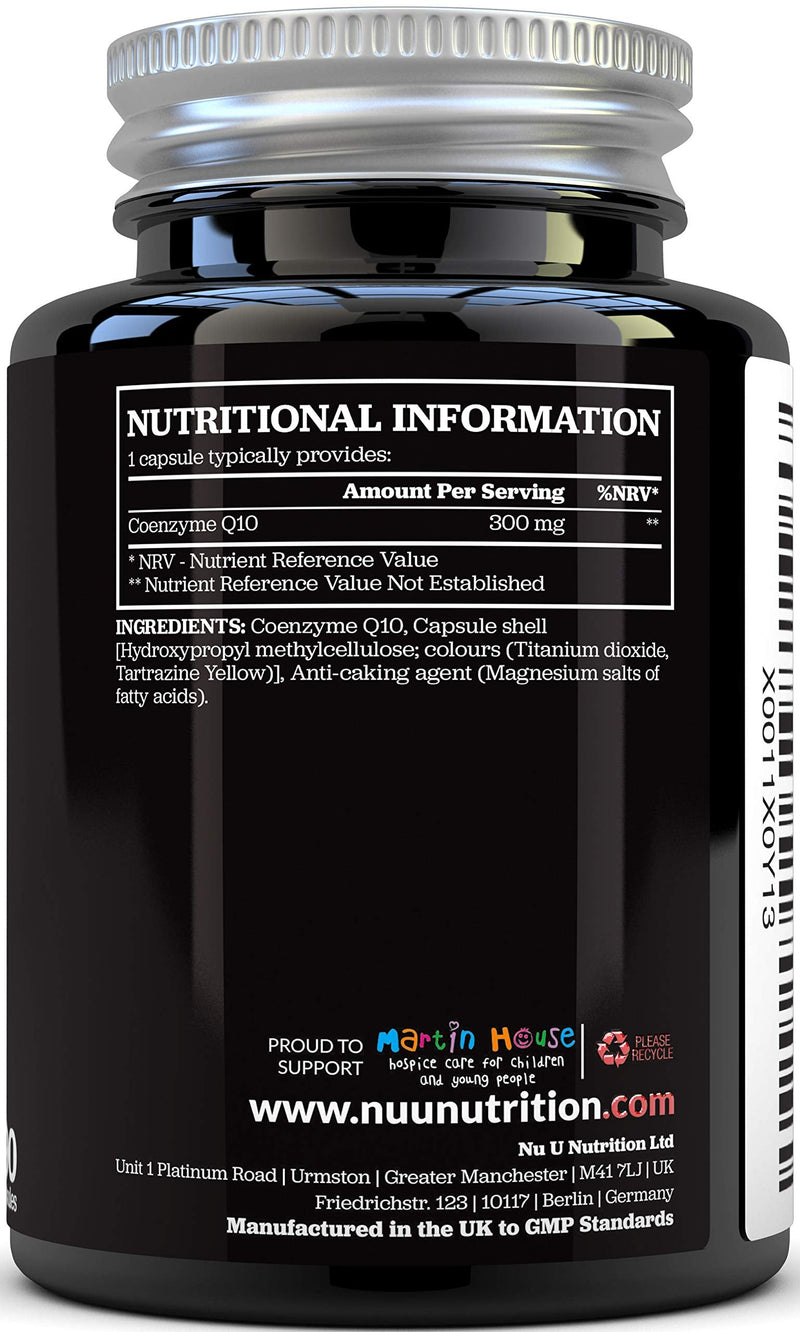 Coenzyme Q10 300mg - Triple Strength - 90 Vegan Capsules - Pure Ubiquinone CoQ10-3 Month Supply - Naturally Fermented CoQ10 - BeesActive Australia