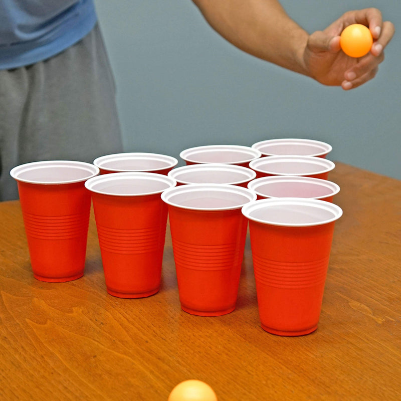Fairly Odd Novelties Beer Pong Set, Red Cups and Ping Pong Balls. Mixed Color - BeesActive Australia