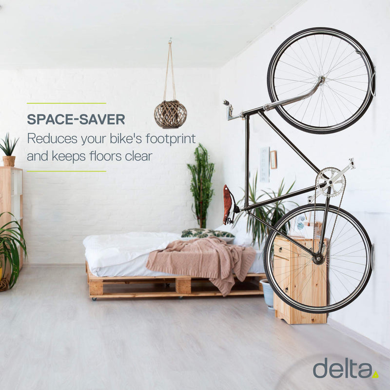 Delta Cycle Leonardo Da Vinci Single Bike Storage Rack Hook Hanger for Vertical Indoor Garage Original With Tray - BeesActive Australia