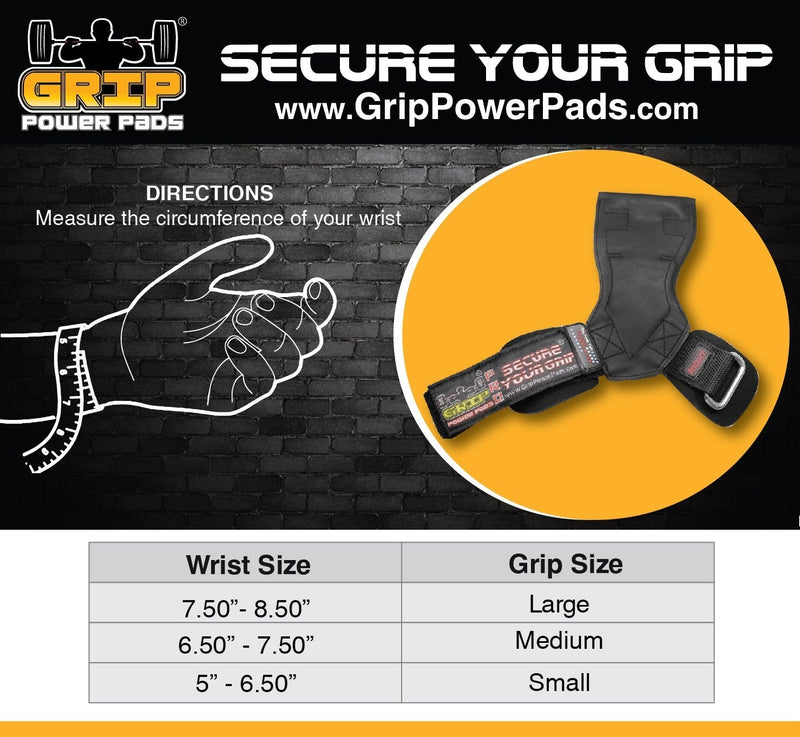 Lifting Grips PRO Weight Gloves Heavy Duty Barbell Gymnastics Straps Alternative to Power Hooks Deadlifts Adjustable Neoprene Padded Wrist Wrap Black Rubber Small 5.0"-6.40" Wrist Size - BeesActive Australia