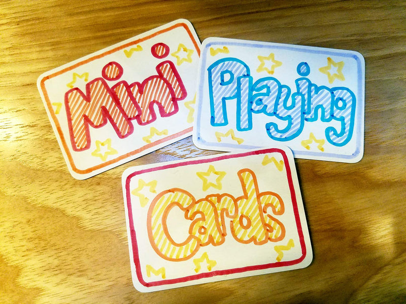 Miniature Blank Playing Cards (Matte Finish) 200 Blank Cards, 2.5" x 1.75", Half Size Poker Cards, Flash Cards, Board Game Cards - BeesActive Australia
