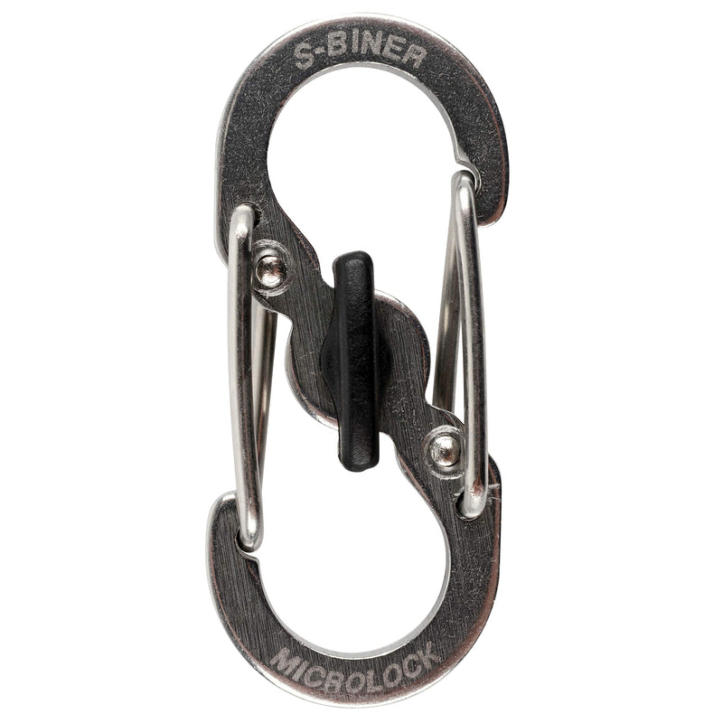 Nite Ize S-Biner MicroLock, Locking Key Holder, Stainless-Steel 2-Pack - BeesActive Australia