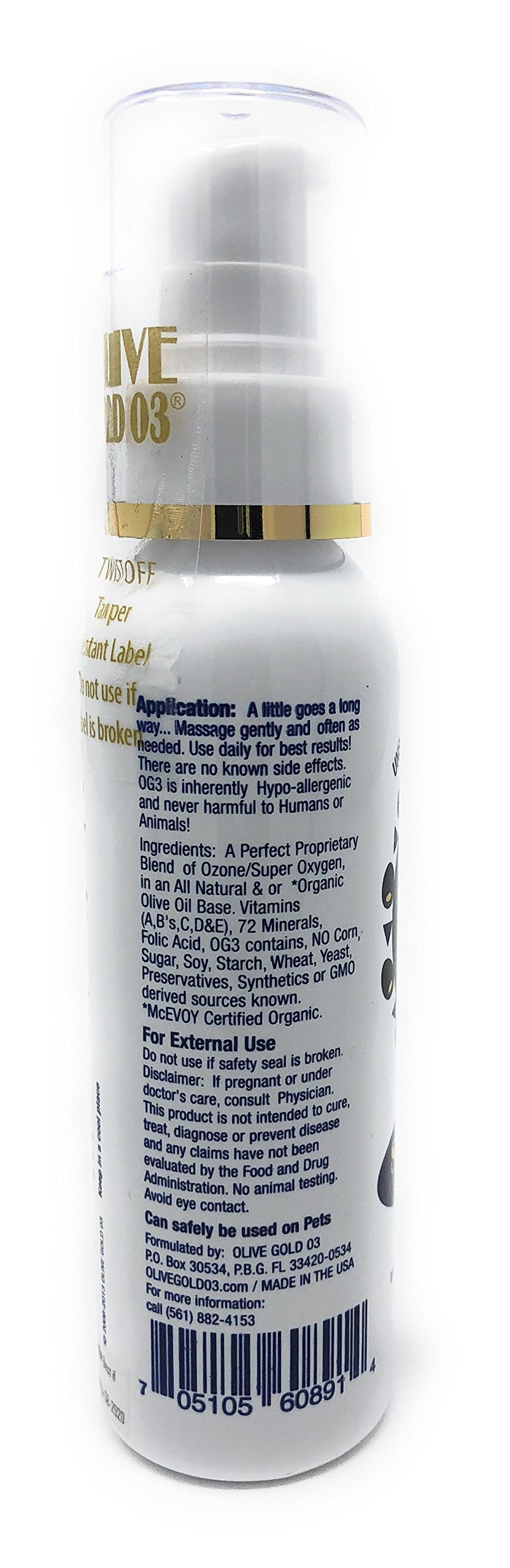 Olive Gold O3 Skin Care Lotion - Ozonated Olive Oil Super Oxygen (4oz) 4 Ounce (Pack of 1) - BeesActive Australia