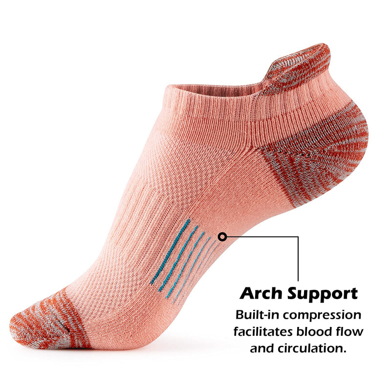 Gonii Ankle Socks Womens Running Athletic No Show Socks Cushioned 5-Pairs 5 Pairs Fun Sorbet Colors 6-8 - BeesActive Australia
