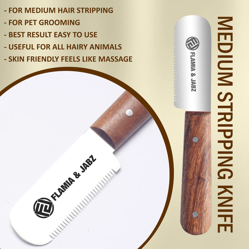FLAMIA & JABZ Professional Stripping Knife, 3 inch Stainless Steel Blade with Wooden Handle - Right Handed Tool 3 Piece Pack Natural wood - BeesActive Australia