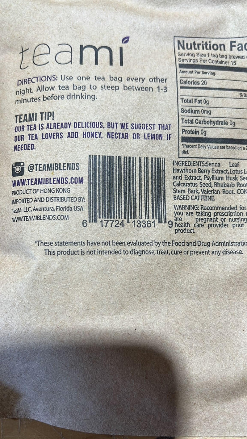 Teami® Colon Cleanse Detox Tea - 15 Tea Bags, 30 Day Supply (Lemon) - BeesActive Australia