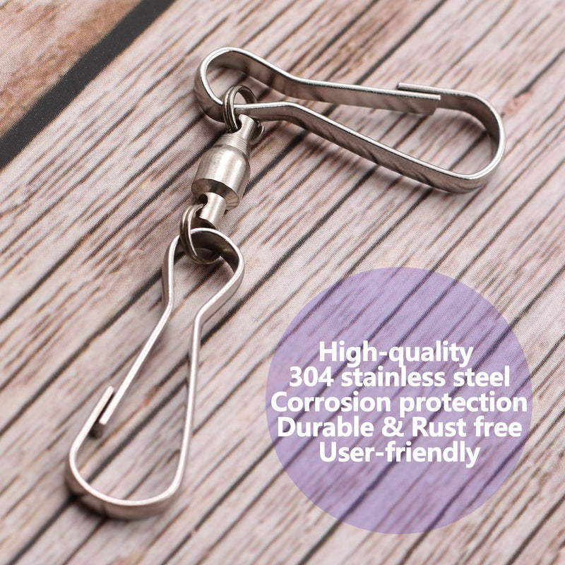 Anley Pack of 10 Windsock Clips - 3" Dual Swivel Hook & 360° Rotatable & Anti-wrap & Stainless - Ideal for Wind Spinners, Small Plants Pots, Bird Feeders, Flags, Party Supplies - BeesActive Australia