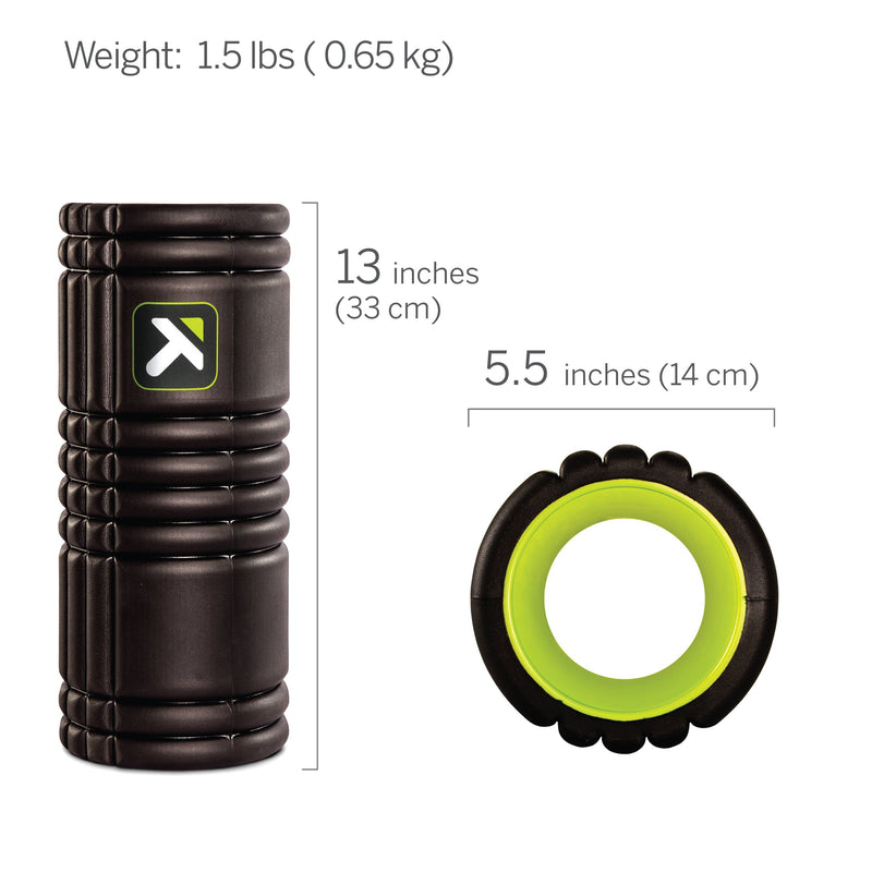 TriggerPoint GRID Foam Roller with Free Online Instructional Videos, Original (13-Inch) Black - BeesActive Australia