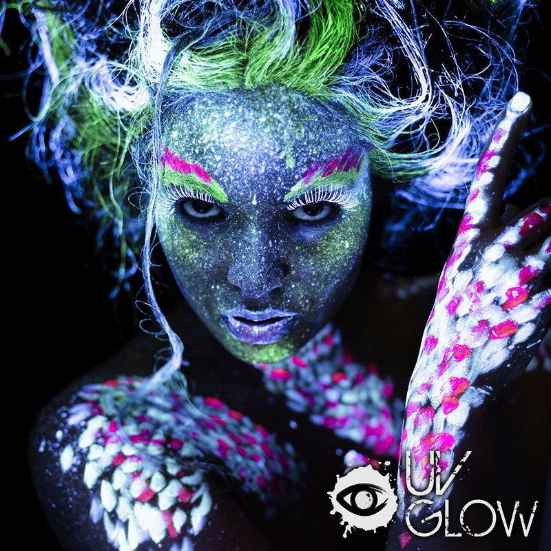 UV Glow Blacklight Face and Body Paint 0.34oz - Set of 7 Tubes - Neon Fluorescent - BeesActive Australia