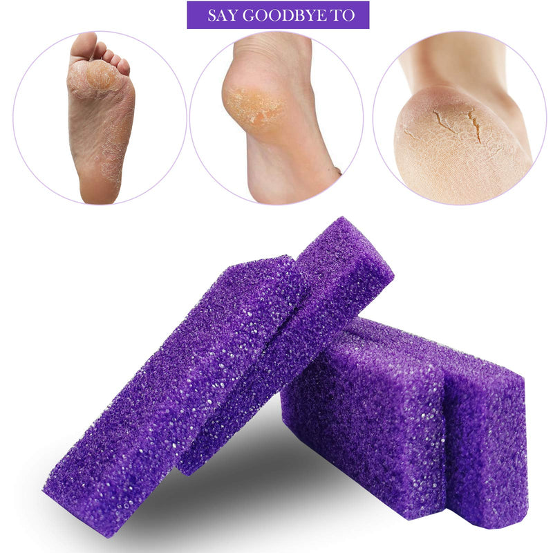 40 Pcs Pumice Stone For Feet Foot Scrubber Sponge For Feet Care and Callus Remover Mini Disposable Pumice Pads For Dead Skin Remover Purper. - BeesActive Australia