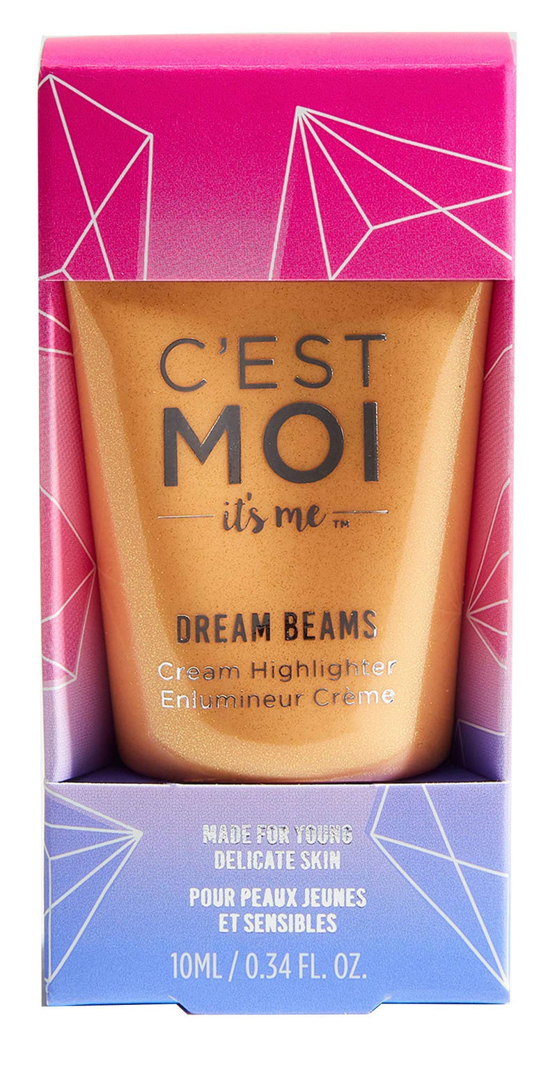 C'est Moi Dream Beams Cream Highlighter | Gentle, Lightweight, Blendable Cream Highlighter Gives Skin a Dreamy Luminous Glow, Enriched with Shea Butter and Aloe Leaf | Sunstar (Gold), 0.34 Fl Oz - BeesActive Australia