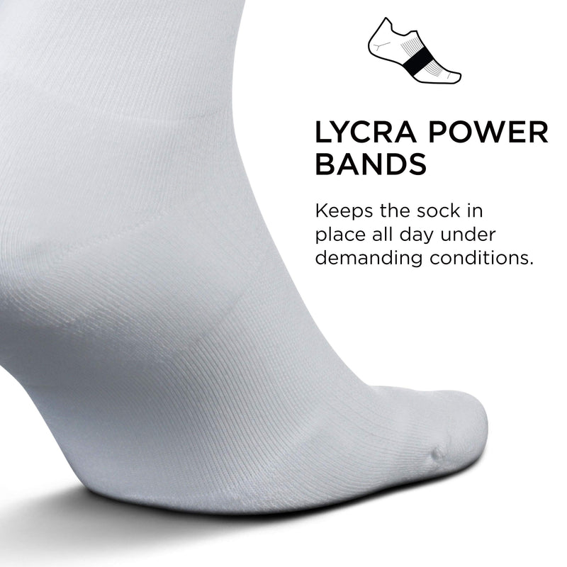 [AUSTRALIA] - Feetures High Performance Cushion Crew Sock Large White 