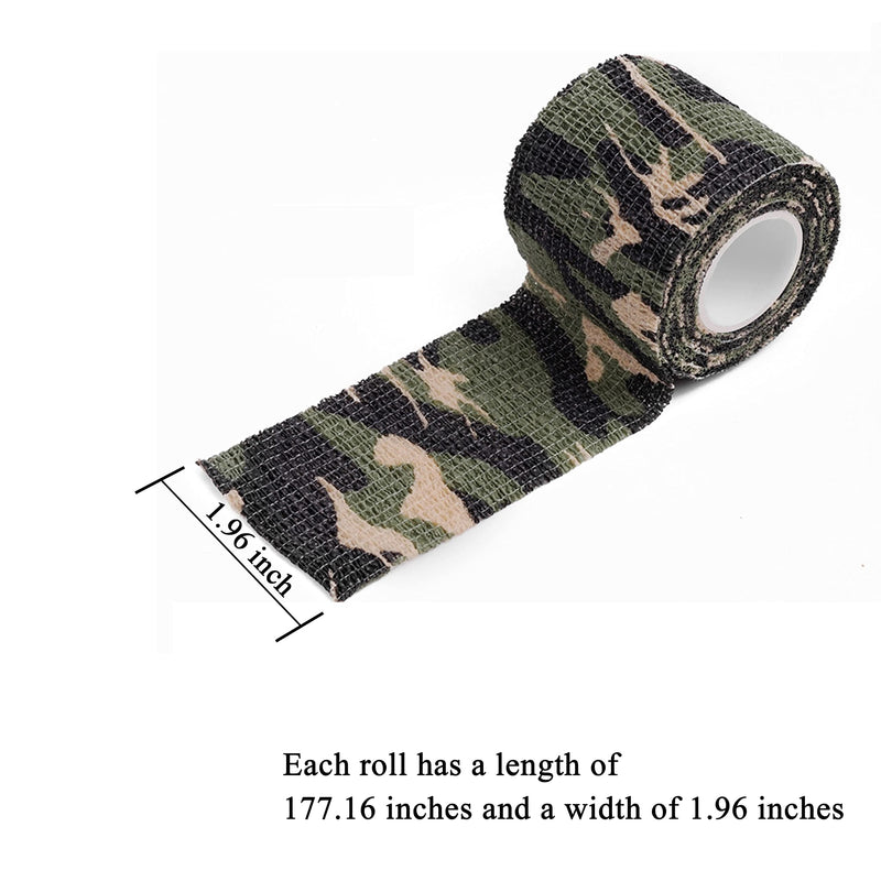 HPWFHPLF Hunting Camouflage Tape, 6 Rolls 1.96 x 177 Inch Self-Adhesive Cling Scope Wrap Military Camo Stretch Bandage for Gun Rifle Shotgun Camping Multi-color - BeesActive Australia