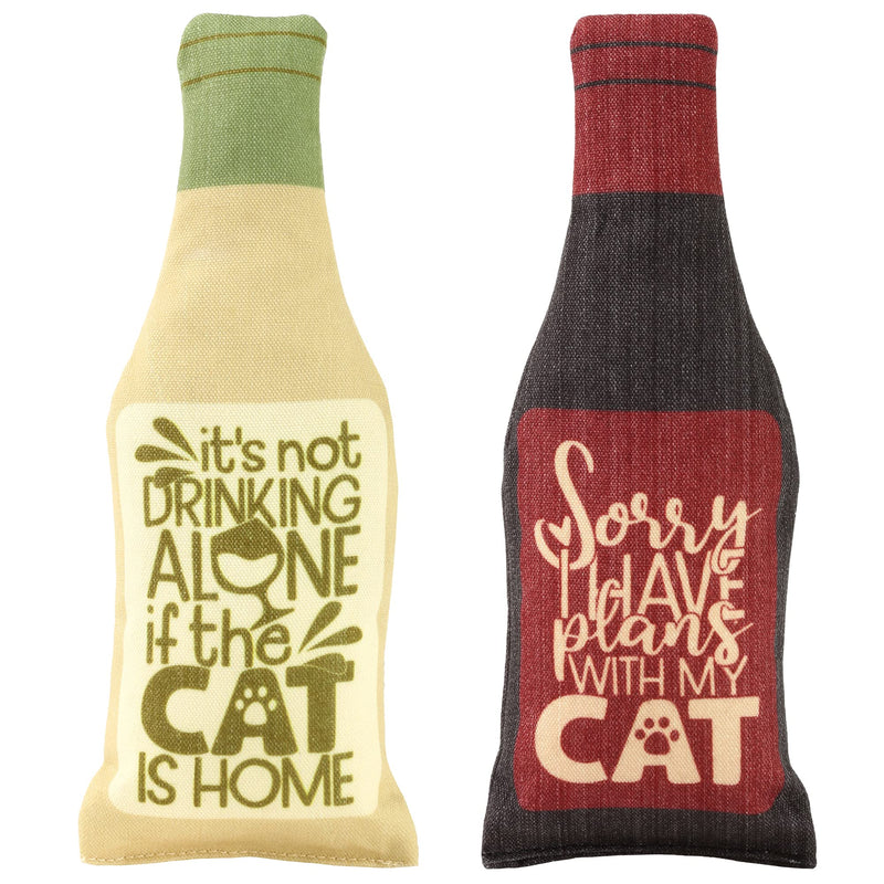 Wine Bottle Catnip Toys for Cats and Kittens Plush Wine Bottle - Funny Cat Toy Moscato and CATbernet - Cat Nip Toy for Wine Drinking Cat Moms and Dads - BeesActive Australia
