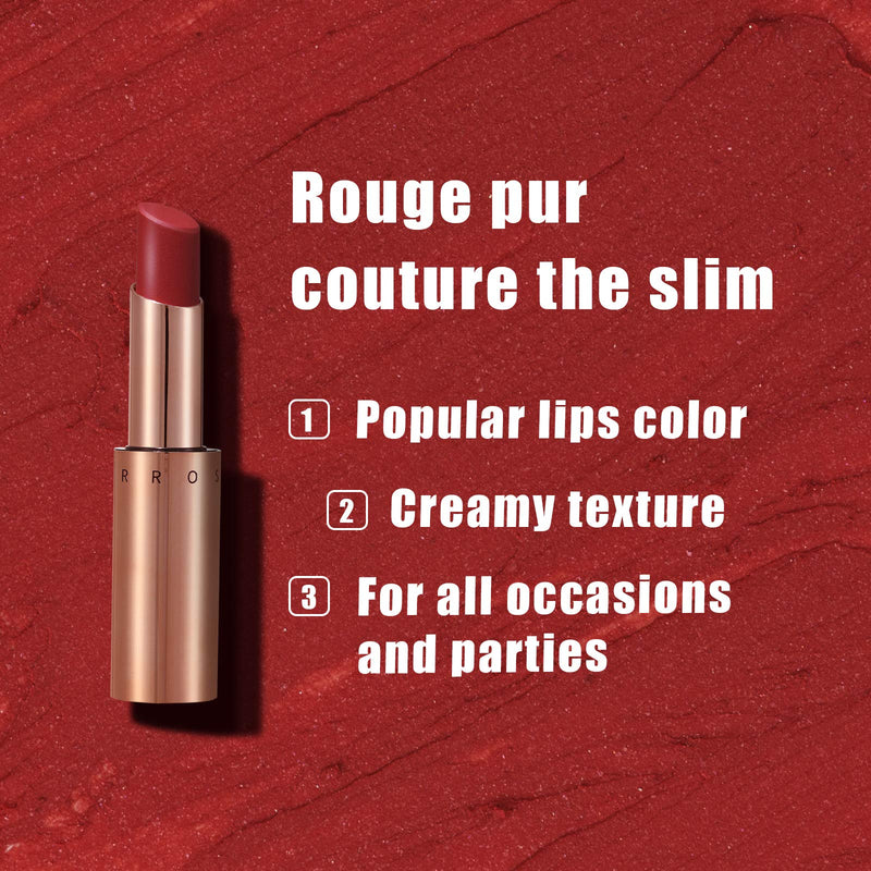 COLORROSE Color Statement Lipstick， Moisturizer Waterproof Lipstick, Nutural Glossy Lipstick Makeup Lip cosmetic, Brick Red, 0.12 oz D-895 - BeesActive Australia