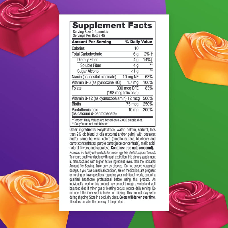 Vitafusion Fiber Well Fit Gummies Supplement, 90 Count (Packaging May Vary) - BeesActive Australia