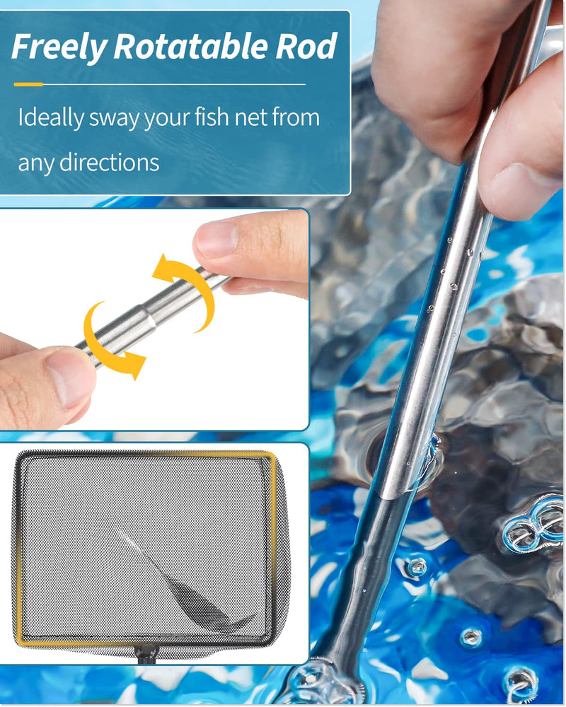 Pawfly Aquarium Fish Net with Extendable 9-24 Inch Long Handle for Betta Fish Tank Small Koi Pond and Pool 6 Inch - BeesActive Australia