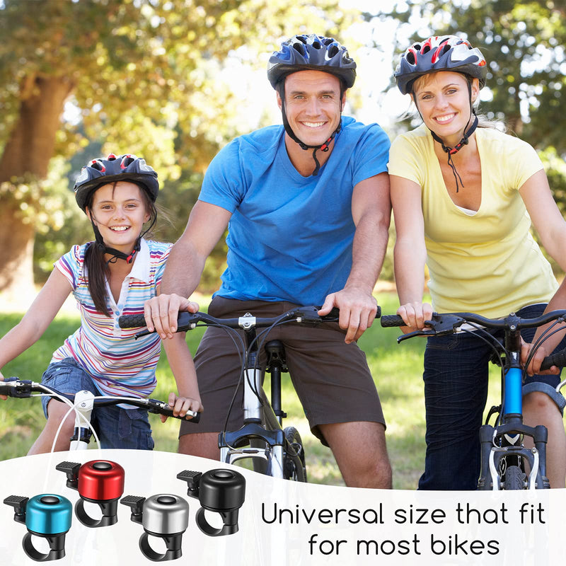 HESTYA 4 Pieces Bike Bell, Aluminum Bicycle Bell Loud Crisp Clear Bike Bell Road Mountain Bike Ring Bell with Screwdriver for Adults Kids Boys Girls - BeesActive Australia