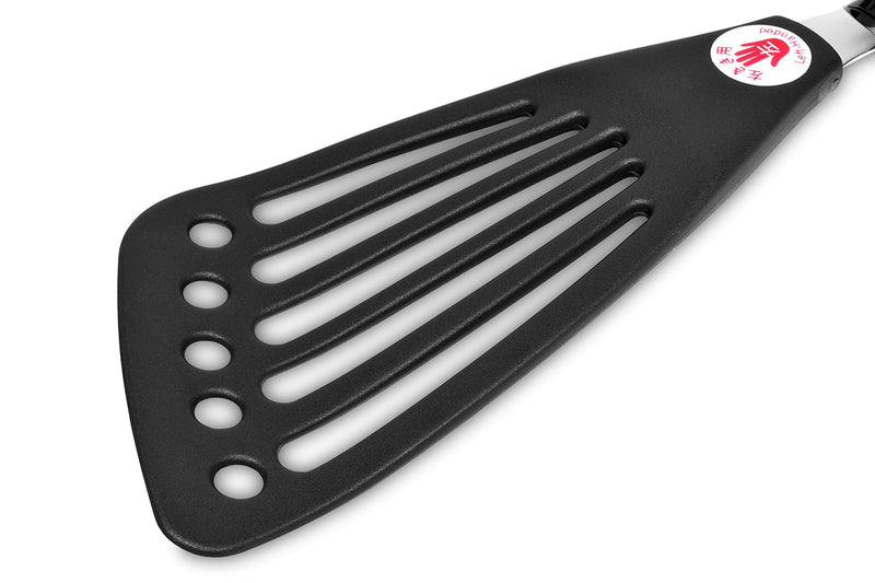 Seki Japan Kitchen Nylon Spatula Wide Thin Slotted Turner for Left-handed - BeesActive Australia