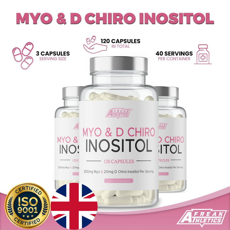 Myo Inositol & D Chiro Inositol - Supports Women with PCOS - Promotes Hormonal Balance & Normal Ovarian Function - 120 Capsules - BeesActive Australia