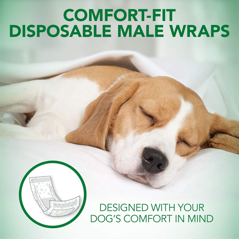 Vet’S Best Comfort Fit Disposable Male Dog Diapers | Absorbent Male Wraps with Leak Proof Fit | Small, 30Count - BeesActive Australia