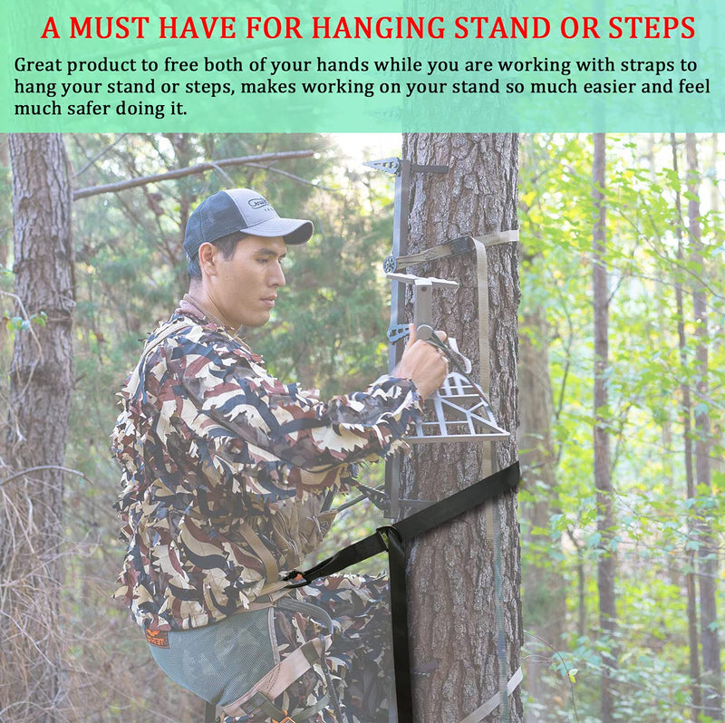 Huntury Lineman's Climbing Strap, Lineman Belt, Tree Climbing Harness, Quick, Easy and Quiet to Use for Climbing Stand, Hanging Deer Stand, Fall Protection from Treestand - BeesActive Australia