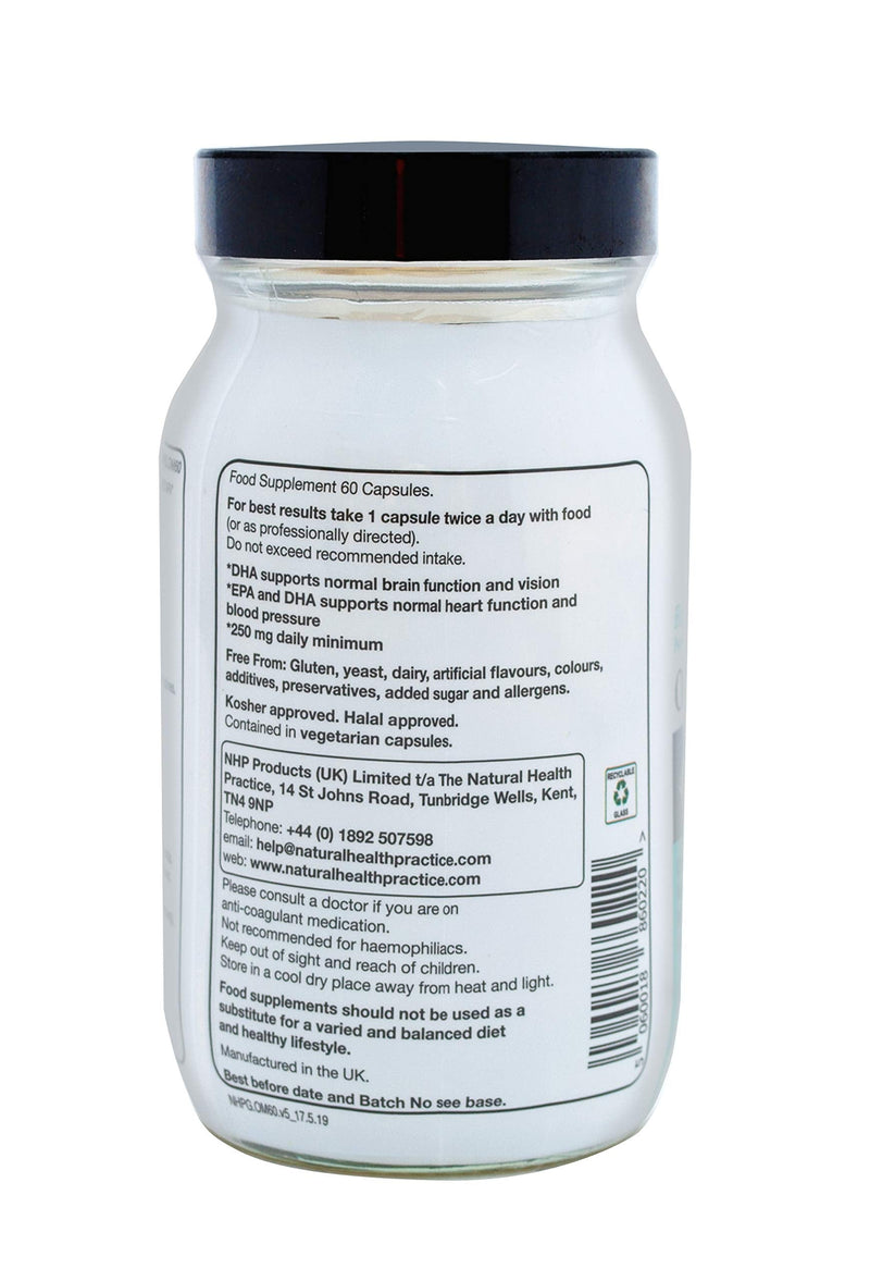 Natural Health Practice Omega 3 Fish Oil Support Supplement (60 Capsules) High Levels of EPA & DHA Softgel Capsules - BeesActive Australia