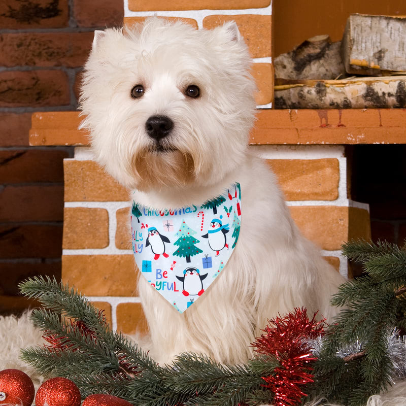 50 Pcs Holiday Dog Bandanna Santa Snowman Autumn Plaid Reversible Triangle Bibs Scarf Accessories for Thanksgiving Christmas Small Medium Dogs Cats Pets Holiday Party Supplies Santa Style - BeesActive Australia