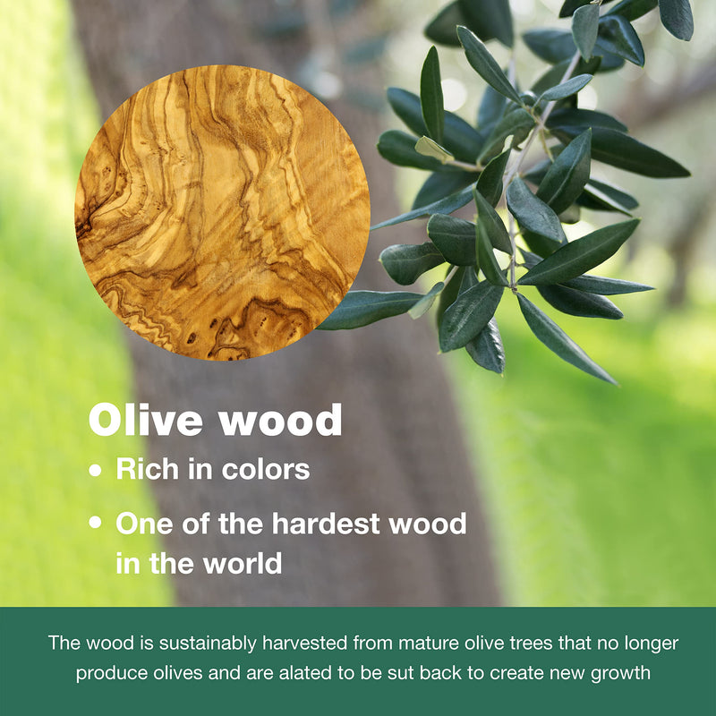 WONDERFUL 100% Natural Olive Wood Long Handle Spoons for Coffee, Tea, Milkshake Kitchen Stirring, Cocktail Stirrer; Mixing Honey Spoon, Chef Tasting Spoons 4 Pieces Pack Convenient Pack - BeesActive Australia