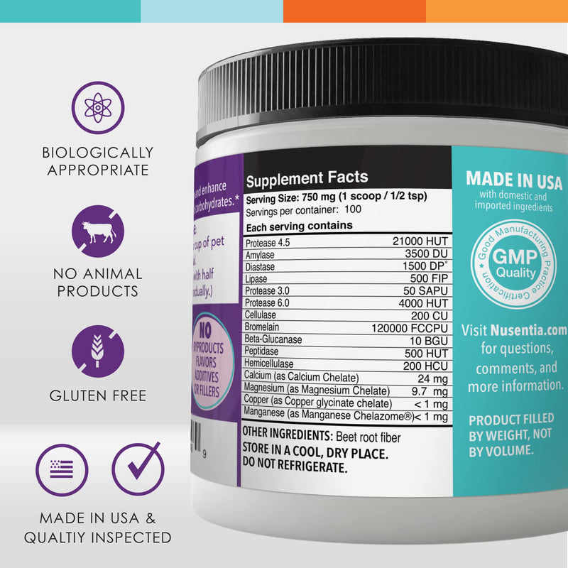 Enzymes for Cats & Dogs : Enzyme Miracle® (100 Servings) : for Digestive Stress, Pancreatic Concerns, and Healthy Weight Management. - BeesActive Australia