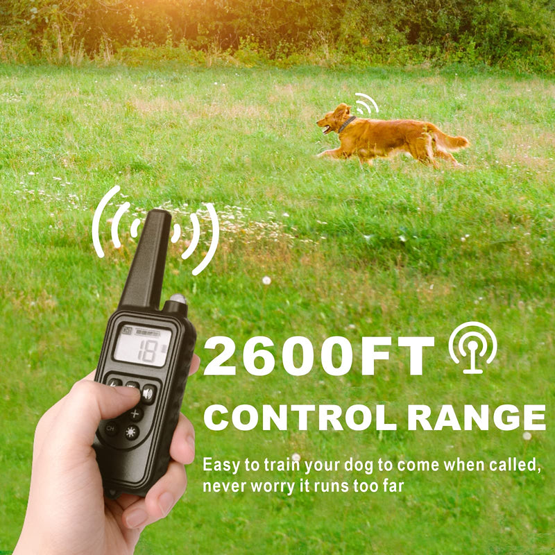 FunniPets Dog Training Collar, 2600ft Range Dog Shock Collar with Remote Waterproof Electronic Dog Collar with LED Light for Small Medium and Large Dogs (Only 1 Receiver Included) - BeesActive Australia
