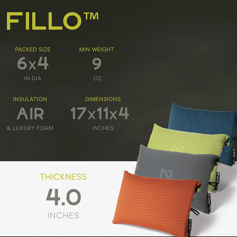 Nemo Fillo Pillow - Inflatable Camp Pillow for Backpacking or Travel - BeesActive Australia