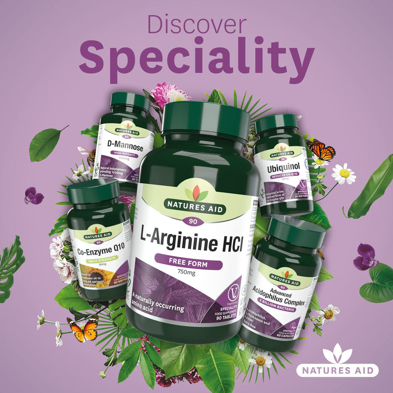 Natures Aid 750mg L-Arginine Tablets - Pack of 90 132230 - BeesActive Australia