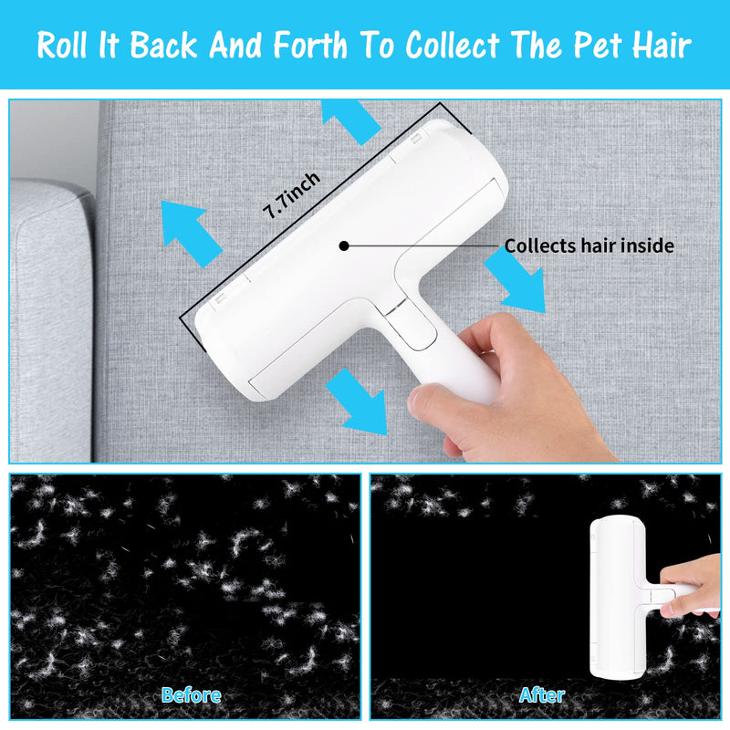 AAfree Pet Hair Remover for Couch, Reusable Dog/Cat Hair Remover/Roller, Multi-Surface Lint Roller & Animal Fur Removal Tool, Reusable Lint Rollers - Perfect for Couch, Carpet, Bedding and Car Seats - BeesActive Australia