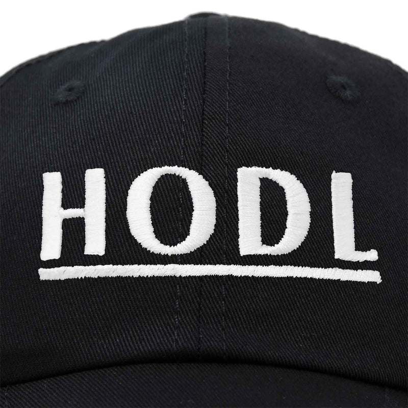 DALIX Cryptocurrency Hats HODL Dad Caps Blockchain Ethereum Bitcoin Litecoin Black - BeesActive Australia